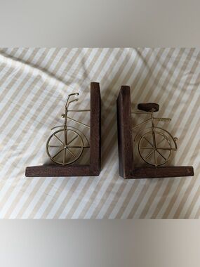 Brass Bicycle Book Holders